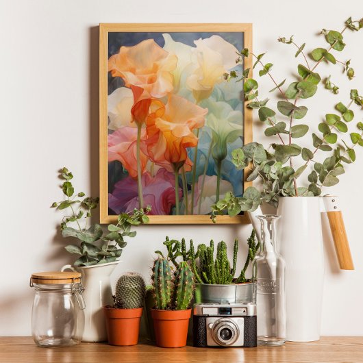 花水色酔いダトゥラエレガントモダン ポスター