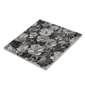 花油絵画グレースケール タイル (側面)