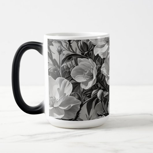 花油絵画グレースケール モーフィングマグカップ (左)