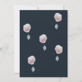 花海軍及び金ゴールドの結婚式招待状 招待状 (裏面)