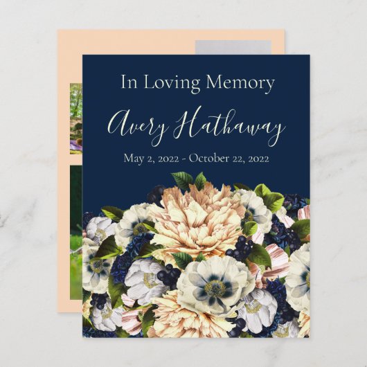 花海軍背景葬儀記念フライヤー (正面/裏面)