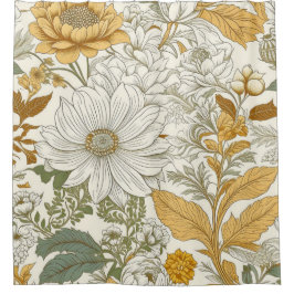 花淡い色の類 シャワーカーテン