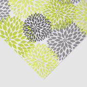 花淡黄緑の緑の灰色のダリアのミイラ 薄葉紙 (詳細)