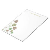 花渦巻形のガーリーモダンデザイナー用名刺 ノートパッド (アングル)