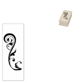 花渦巻形の画切手 ラバースタンプ (押印)