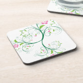 花渦巻形の コースター (左側)