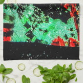 花澄ん抽象芸術キッチンタオル、落ち着いた秋 キッチンタオル (折り畳み)