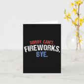 花火おもしろいシャツごめんねCant Fireworks Bye 4th カード (黄色い花)