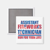 花火おもしろい技師補7月4日 マグネット (正面/裏面)