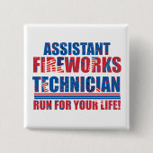 花火おもしろい技師補7月4日 缶バッジ (正面)