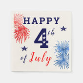 花火お祝いナプキンス スタンダードカクテルナプキン (正面)