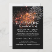 花火お祝い | 葬儀 招待状 (正面)