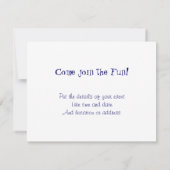 花火がアメリカ国旗をまとめる 招待状 (裏面)