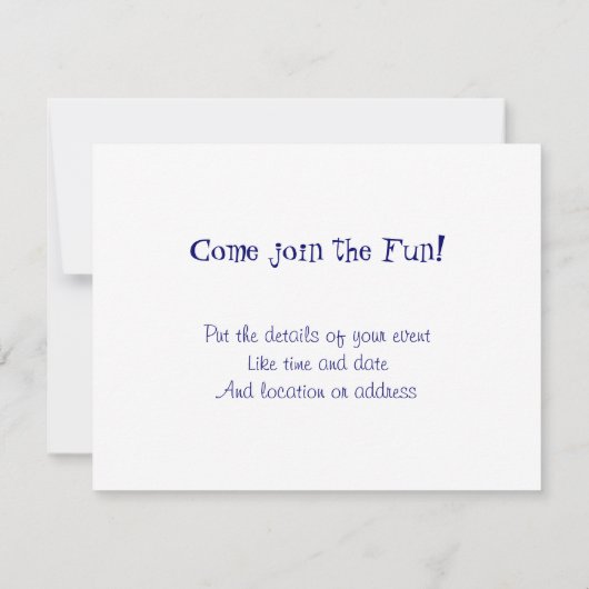 花火がアメリカ国旗をまとめる 招待状 (裏面)