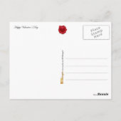 花火が付いている2つのハート ポストカード (裏面)