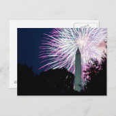 花火が付いているWashington D.C.の郵便はがき ポストカード (正面/裏面)