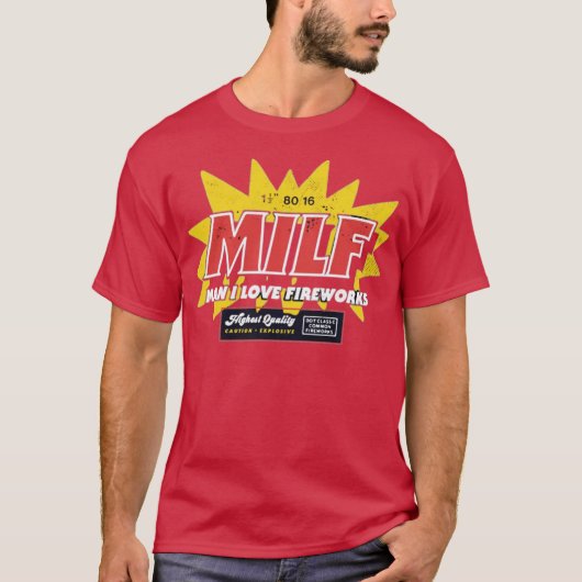 花火が大好きな男 Tシャツ (正面)