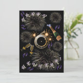 花火が炸裂する新年の時計の招待状 招待状 (スタンド正面)