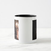 花火が空軍慰霊碑を照らす マグカップ (中央)