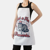 花火が苦手な猫のTシャツ (2)_1 エプロン (インサイチュ)
