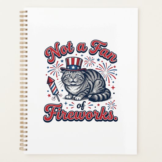 花火が苦手な猫のTシャツ (2)_1 プランナー手帳 (正面)