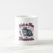 花火が苦手な猫 花火嫌い猫Tシャツ (2)_1 コーヒーマグカップ (中央)