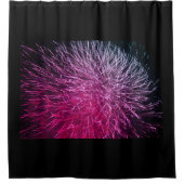 花火きらめく抽象芸術ピンクブラック装飾品 シャワーカーテン (正面)