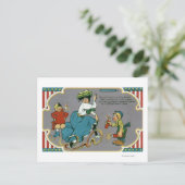 花火で女性をいじめている子供たち ポストカード (スタンド正面)