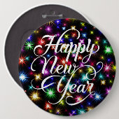 花火で新年を迎える背景–23756 缶バッジ (正面&裏面)