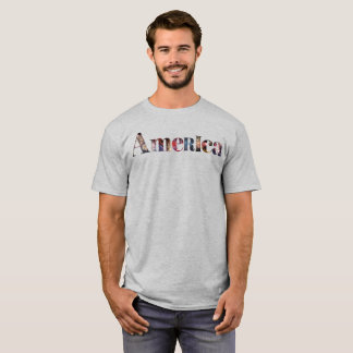 花火で燃えるアメリカ Tシャツ