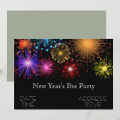 花火とともに迎える大晦日パーティー 招待状 (正面/裏面)