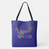 花火との明けましておめでとう トートバッグ (裏面)