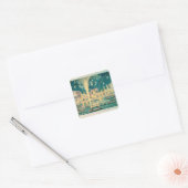 花火とイルミネーションの景色 スクエアシール (封筒)