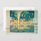 花火とイルミネーションの景色 ポストカード (正面/裏面)