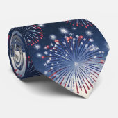 花火とスカイライン 1776–2026 アメリカの祝祭 ネクタイ (ロール)