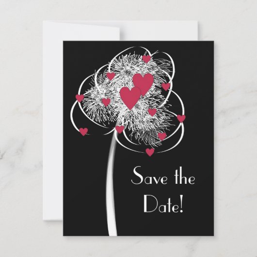 花火とハートの木のSave the Dateのお知らせ セーブザデート (正面)