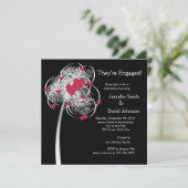 花火とハートの木エンゲージメント発表 招待状 (スタンド正面)