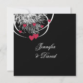 花火とハートの木エンゲージメント発表 招待状 (裏面)