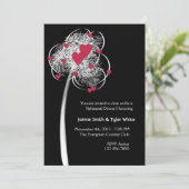 花火とハートツリーリヘアディナー招待状 招待状 (スタンド正面)