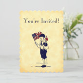 花火とフラグフェイクパーチメントカスタム招待状 招待状 (スタンド正面)