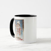 花火とロケットを持つ子ども マグカップ (正面左)