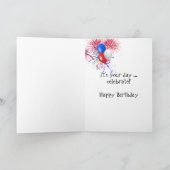 花火とワイングラスの誕生日 カード (内部)