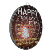 花火と感謝のメッセージでのお祝い ダーツボード (正面左)