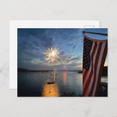 花火と旗！ ポストカード (正面/裏面)