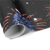 花火と星のラッピング紙 ラッピングペーパー (ロールコーナー)