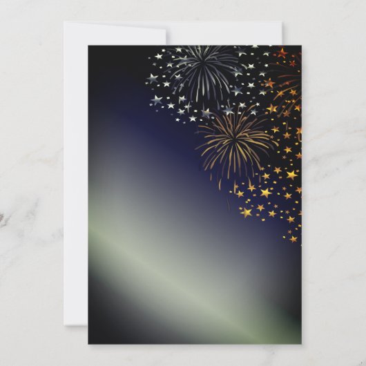 花火と星夜空の大晦日パーティー 招待状 (裏面)