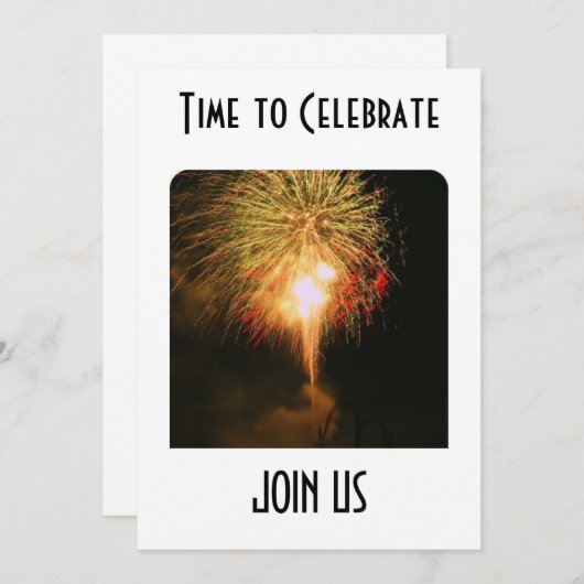 花火と楽しみの誘い すべての場面 招待状 (正面/裏面)