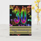 花火と泡で30周年 カード (黄色い花)