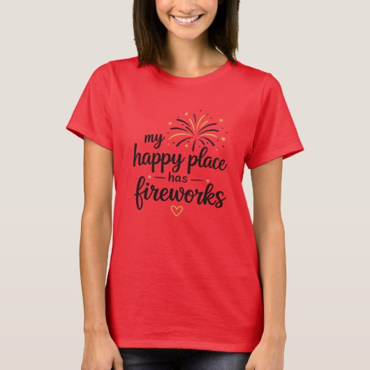 花火のある私の幸せな場所 Tシャツ (正面)