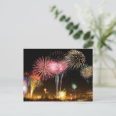 花火のお祝い! インビテーションポストカード (スタンド正面)